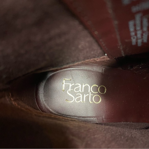 Franco Sarto Tiera Brown Leather Bootie 8 1/2 M - Picture 14 of 16